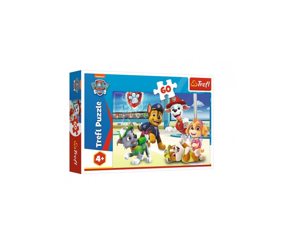 Puzzle Ve světě štěňat Tlapková patrola/Paw patrol 33x22cm 60 dílků v krabici 21x14x4cm