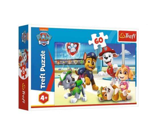 Puzzle Ve světě štěňat Tlapková patrola/Paw patrol 33x22cm 60 dílků v krabici 21x14x4cm