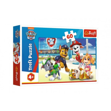 Puzzle Ve světě štěňat Tlapková patrola/Paw patrol 33x22cm 60 dílků v krabici 21x14x4cm