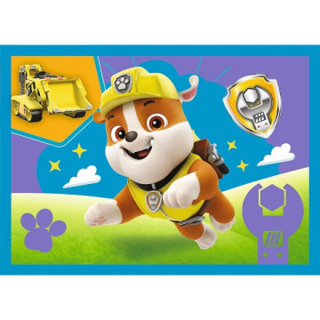 Puzzle 4v1 Štěňata v běhu Tlapková patrola/Paw Patrol 28,5x20,5cm v krabici 28x28x6cm