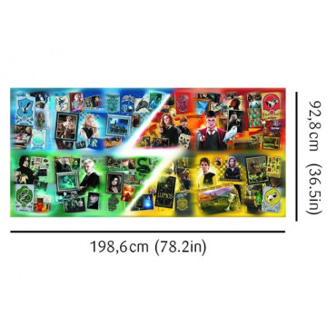 Puzzle Harry Potter Domy v Bradavicích 9000 dílků + plakát v krabici 45x24x21cm