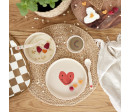 Dish Set PP/Cellulose Happy Rascals Heart lavender