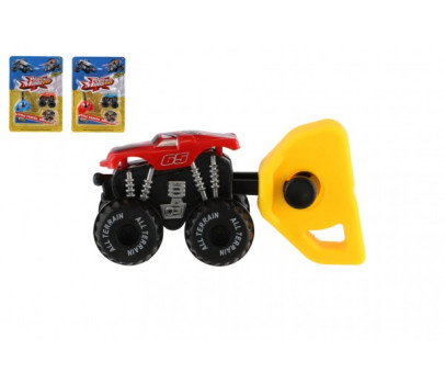 Auto mini vystřelovací plast 4cm 3 barvy na kartě
