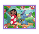 Puzzle 4v1 Bláznivý den Lilo&Stitch v krabici 28x28x6cm