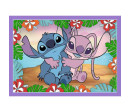 Puzzle 4v1 Bláznivý den Lilo&Stitch v krabici 28x28x6cm