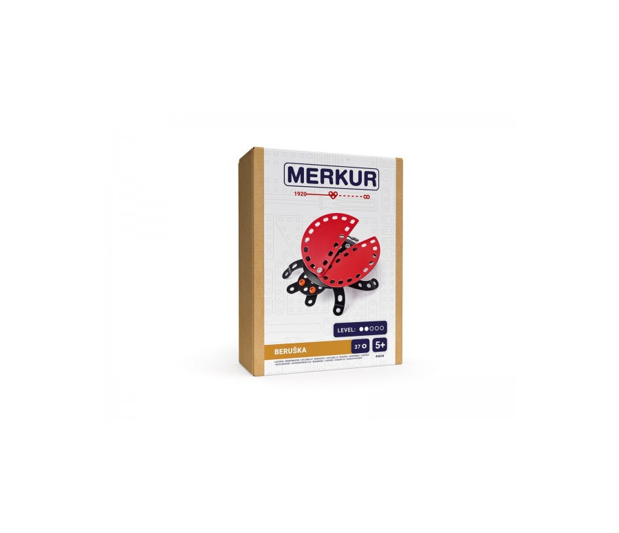 Stavebnice MERKUR Beruška 37ks v krabici 13x18x5cm