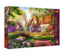 Puzzle Premium Plus - Čajový čas: Lesní chaloupka 1000 dílků 68,3x48cm v krabici 40x27x6cm