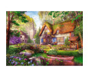 Puzzle Premium Plus - Čajový čas: Lesní chaloupka 1000 dílků 68,3x48cm v krabici 40x27x6cm