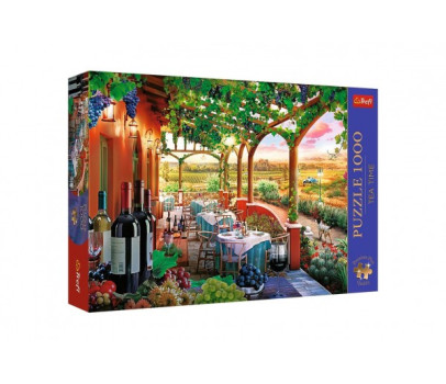 Puzzle Premium Plus - Čajový čas: Italská vinice 1000 dílků 68,3x48cm v krabici 40x27x6cm