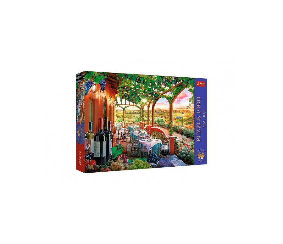 Puzzle Premium Plus - Čajový čas: Italská vinice 1000 dílků 68,3x48cm v krabici 40x27x6cm