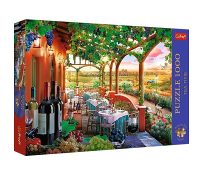 Puzzle Premium Plus - Čajový čas: Italská vinice 1000 dílků 68,3x48cm v krabici 40x27x6cm