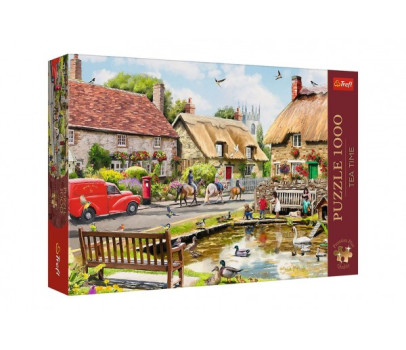 Puzzle Premium Plus - Čajový čas: Léto ve městě 1000 dílků 68,3x48cm v krabici 40x27x6cm