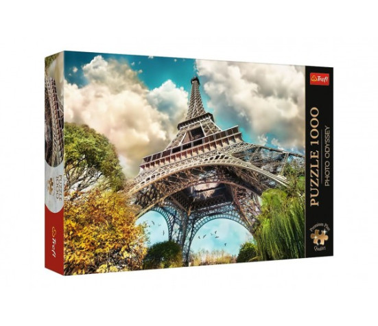 Puzzle Premium Plus - Photo Odyssey:Eiffelova věž v Paříži, Francie 1000dílků 68,3x48cm v krab 40x27