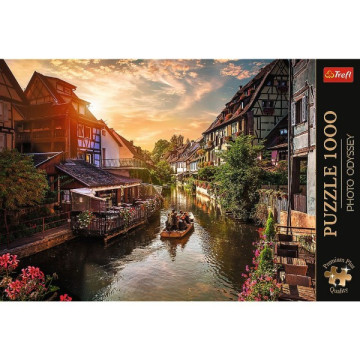 Puzzle Premium Plus - Photo Odyssey:Malé Benátky v Colmar, Francie 1000dílků 68,3x48cm v krab 40x27