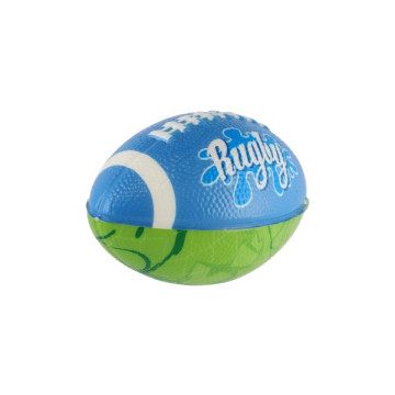 Míček rugby ovál pěna 14cm 3 barvy 12ks v boxu