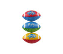 Míček rugby ovál pěna 14cm 3 barvy 12ks v boxu