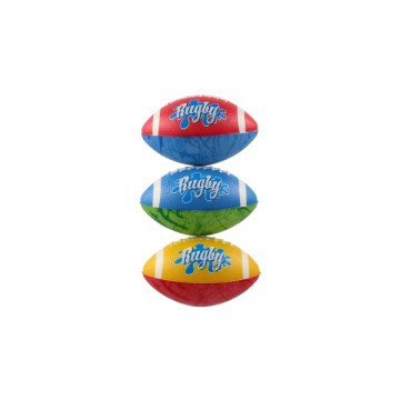 Míček rugby ovál pěna 14cm 3 barvy 12ks v boxu