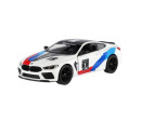 Auto Kinsmart BMW M8 Competition Coupé 1:38 kov/plast 12,5cm 4 barvy na zpětné natažení 12ks v boxu