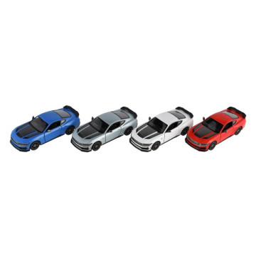 Auto Kinsmart 2024 Ford Mustang Dark Horse 1:38 kov/plast 12,5cm 4 barvy na zpětné nat. 12ks v boxu