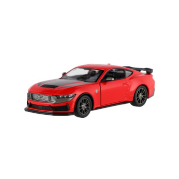 Auto Kinsmart 2024 Ford Mustang Dark Horse 1:38 kov/plast 12,5cm 4 barvy na zpětné nat. 12ks v boxu