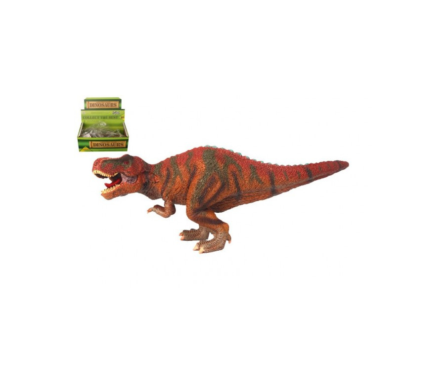 Dinosaurus velký plast 24-28cm 4 druhy v sáčku 8ks v boxu