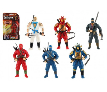 Figurka ninja plast 10cm s doplňky mix druhů na kartě 15,5x25,5x4cm