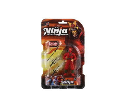 Figurka ninja plast 10cm s doplňky mix druhů na kartě 15,5x25,5x4cm