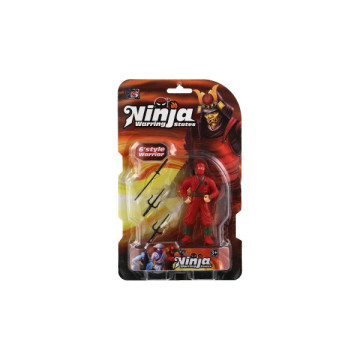 Figurka ninja plast 10cm s doplňky mix druhů na kartě 15,5x25,5x4cm