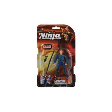 Figurka ninja plast 10cm s doplňky mix druhů na kartě 15,5x25,5x4cm