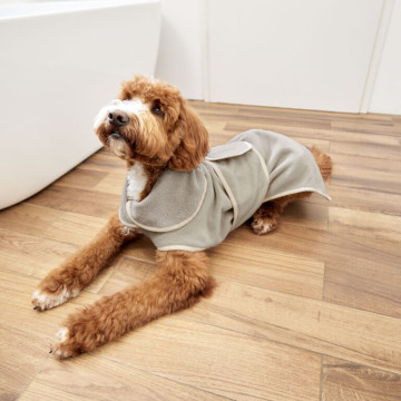 PALOPA Dog Bathrobe Robi beige L