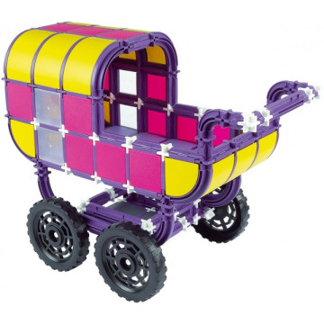 Stavebnice SEVA RODINA Kočárek plast 293 dílků v krabici 35x33x5cm 4+