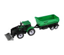 Traktor s vlekem 2ks plast 17cm na volný chod v krabičce 20x34x7,5cm