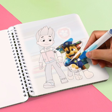 Kouzelné malování vodou Tlapková patrola/Paw Patrol omalovánky/blok 12x16cm + štětec, 8 listů v krab