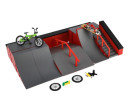 Skatepark - rampy,kolo prstové,skateboard prstový plast s doplňky 2 barvy v krabici 43x25x12cm