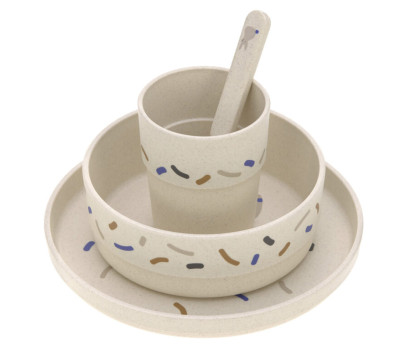 Dish Set PP/Cellulose Little Mateys royal blue