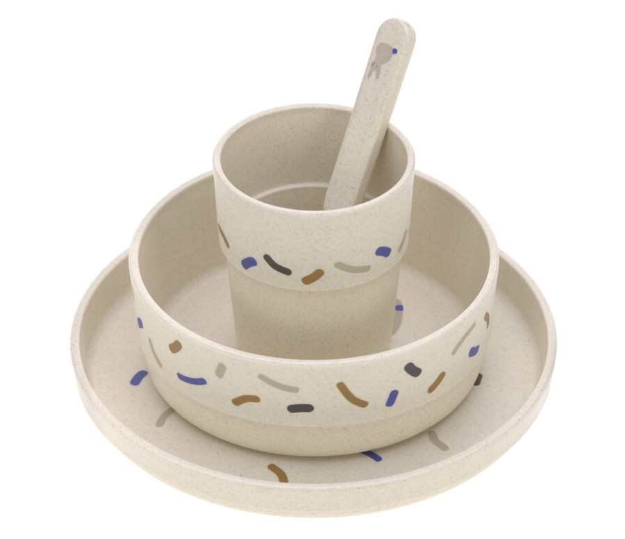 Dish Set PP/Cellulose Little Mateys royal blue