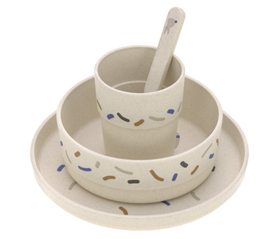 Dish Set PP/Cellulose Little Mateys royal blue