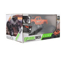 Auto RC pick up Off road terénní plast 23cm 2,4GHZ na baterie se světlem oranžový v krab. 30x15x19cm