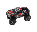 Auto RC pick up terénní plast 25cm 2,4GHZ na baterie šedo-červený v krabici 32x14x18cm