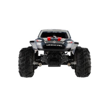 Auto RC pick up terénní plast 25cm 2,4GHZ na baterie šedo-červený v krabici 32x14x18cm