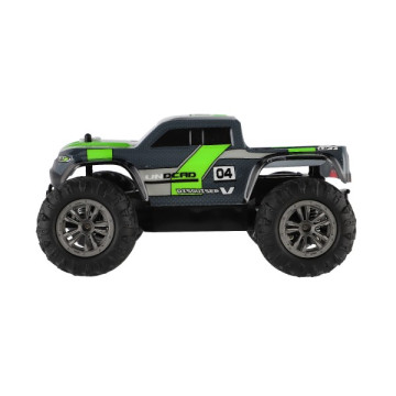 Auto RC pick up terénní plast 25cm 2,4GHZ na baterie šedo-zelený v krabici 32x14x18cm