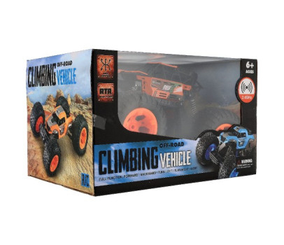 Auto RC Off-Road terénní 2,4GHz plast 32cm dobíjecí pack+baterie oranžové v krabici 38x23x26cm