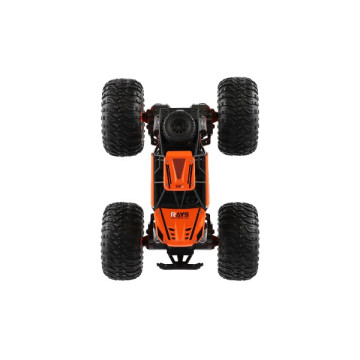 Auto RC Off-Road terénní 2,4GHz plast 32cm dobíjecí pack+baterie oranžové v krabici 38x23x26cm