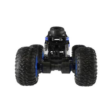 Auto RC Off-Road terénní 2,4GHz plast 32cm dobíjecí pack+baterie modré v krabici 38x23x26cm