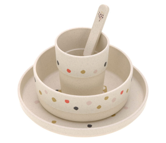 Dish Set PP/Cellulose Little Mateys spicy orange