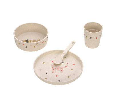 Dish Set PP/Cellulose Little Mateys spicy orange