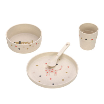 Dish Set PP/Cellulose Little Mateys spicy orange