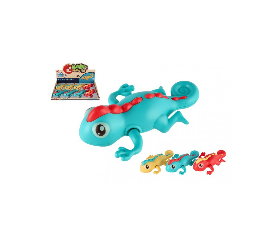 Chameleon na natažení do vody plast 14cm 3 barvy 8ks v boxu 18m+