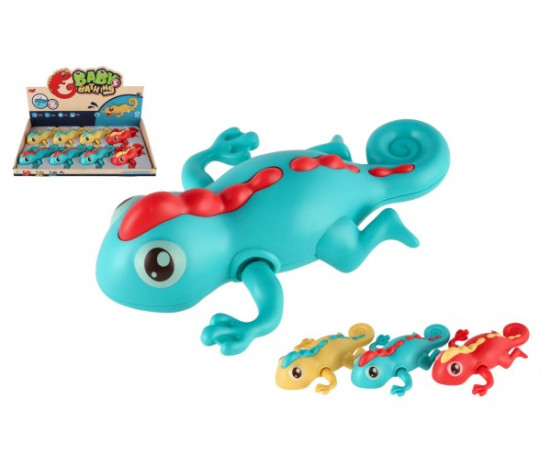 Chameleon na natažení do vody plast 14cm 3 barvy 8ks v boxu 18m+