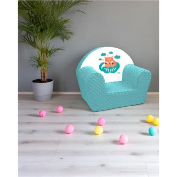 Dětské křeslo z Minky New Baby Liška mátové, Zelená